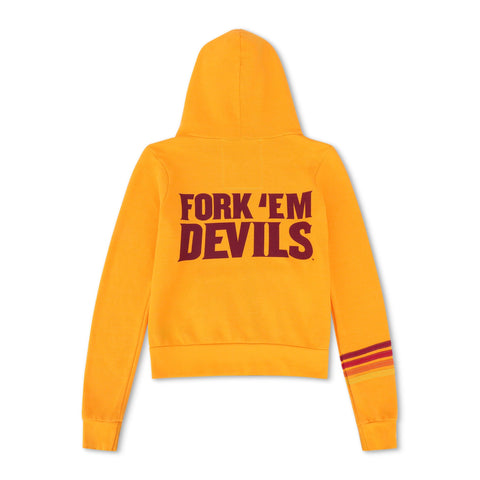 ASU FORK 'EM DEVILS ZIP HOODIE - GOLD