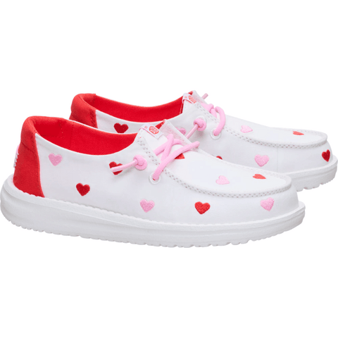 Wendy Youth Embroidered Hearts - White/Multi