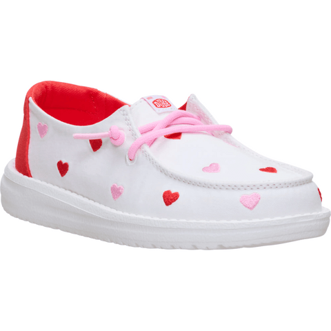 Wendy Youth Embroidered Hearts - White/Multi