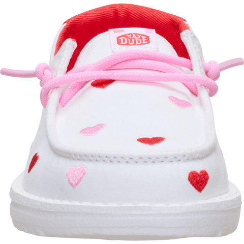 Wendy Youth Embroidered Hearts - White/Multi