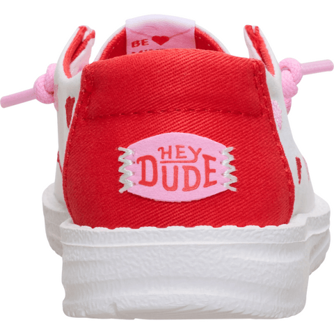 Wendy Toddler Embroidered Hearts - White/Multi