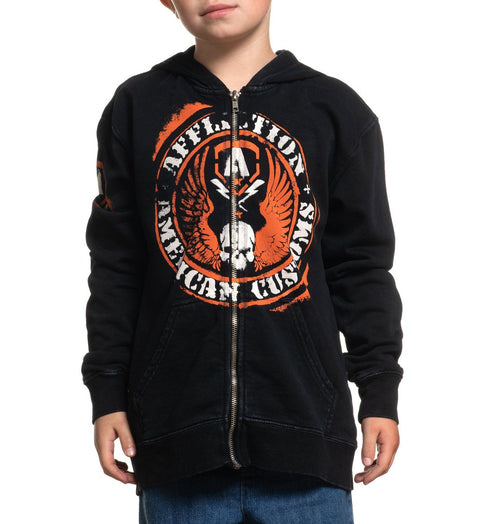 Ac Flag Zip Hood-Youth