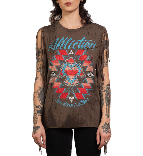 Ac Shaman Fringe Muscle Tee
