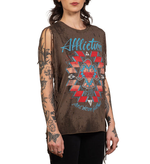 Ac Shaman Fringe Muscle Tee
