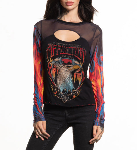 Ac Sunset Cruisin LS Tee