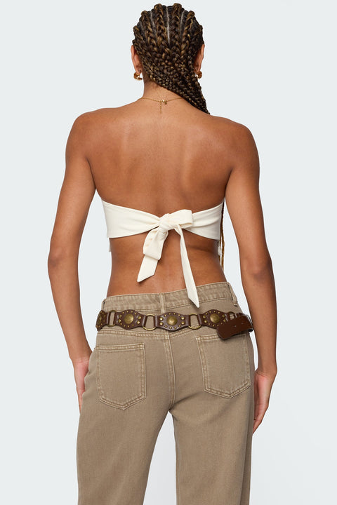 Stud & Tassel Handkerchief Top