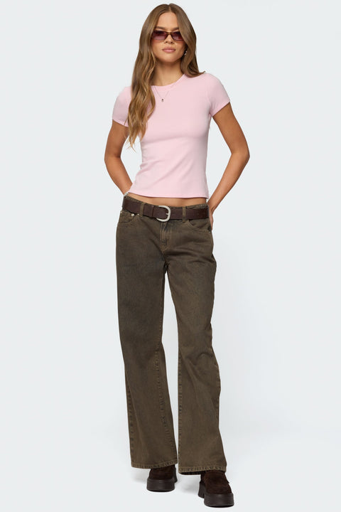 Daphney Ribbed T Shirt