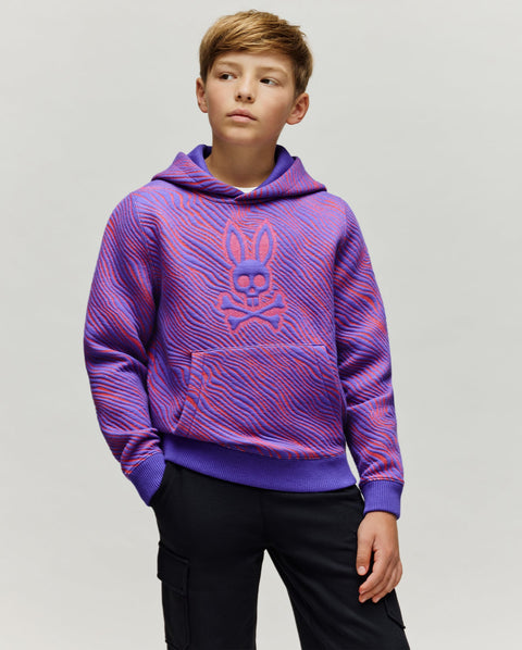 KIDS KENDRICK DOUBLE KNIT JACQUARD TEXTURED HOODIE - KT0500030