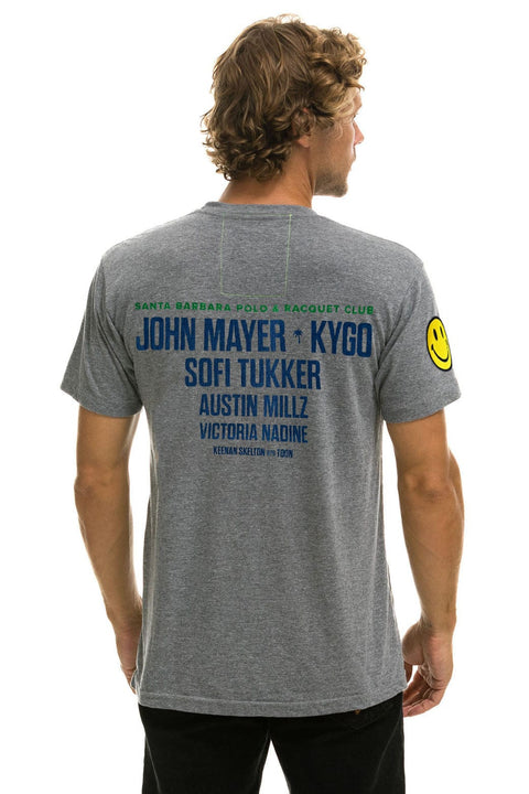 PALM TREE FESTIVAL MONTECITO 2025 CREW TEE SHIRT - HEATHER GREY