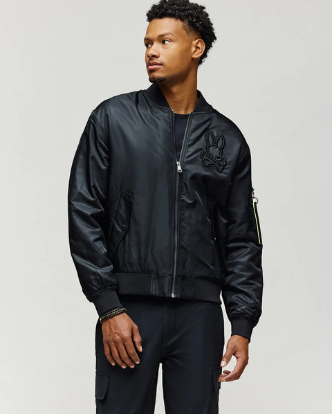 MENS DAVID OVERSIZED SATIN BOMBER - MO1100001