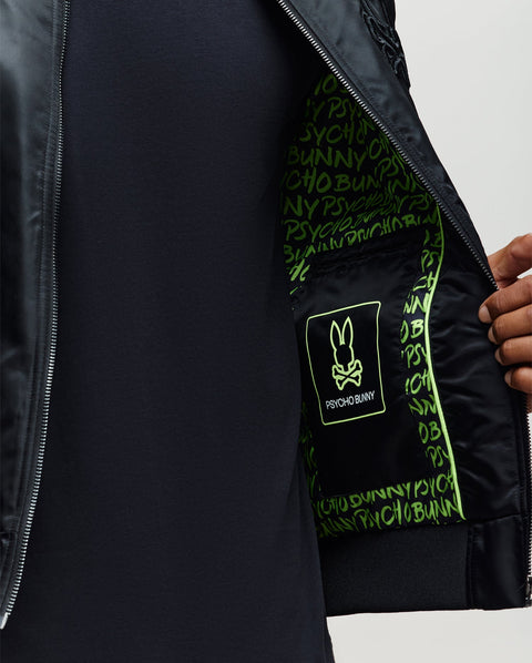 MENS DAVID OVERSIZED SATIN BOMBER - MO1100001