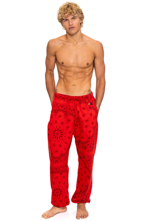 BANDANA SWEATPANTS - RED