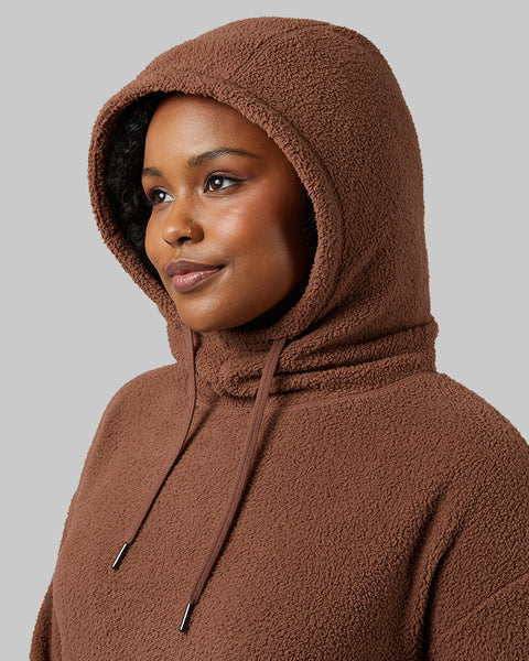WOMEN'S SHORTHAIR SHERPA PULLOVER HOODIE