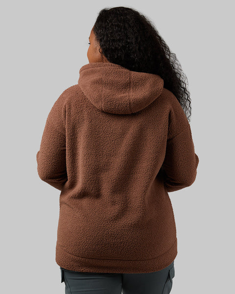 WOMEN'S SHORTHAIR SHERPA PULLOVER HOODIE