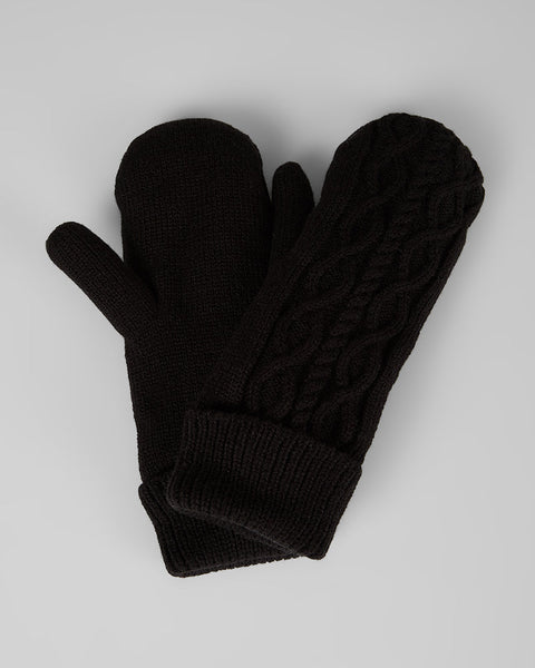CABLE KNIT MITTENS