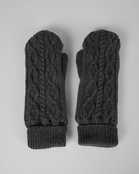 CABLE KNIT MITTENS