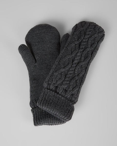 CABLE KNIT MITTENS