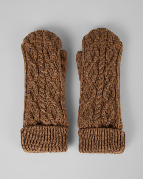 CABLE KNIT MITTENS