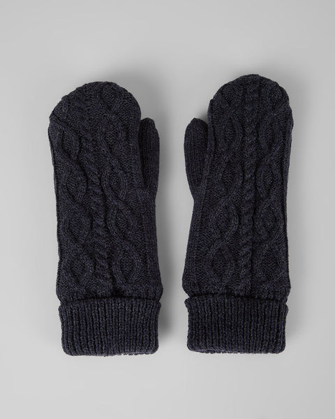 CABLE KNIT MITTENS