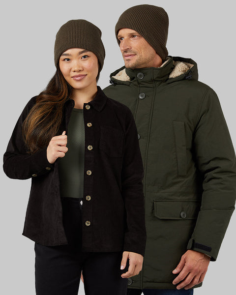 WAFFLE SHERPA-LINED BEANIE