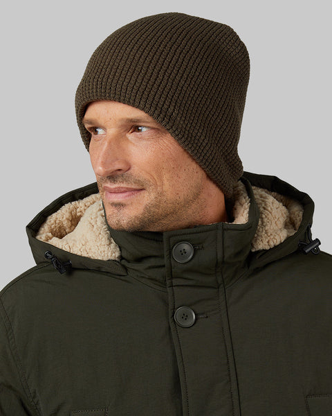 WAFFLE SHERPA-LINED BEANIE