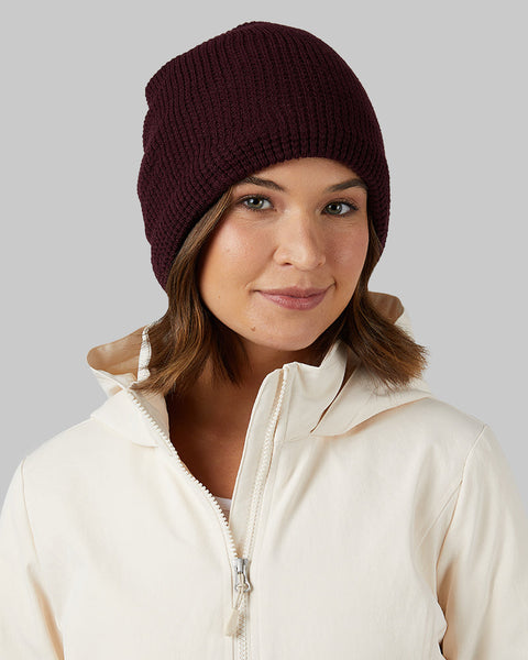 WAFFLE SHERPA-LINED BEANIE