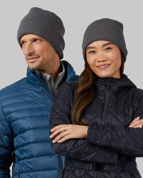 WAFFLE SHERPA-LINED BEANIE