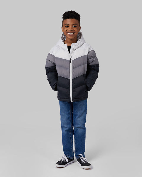 KIDS' HOODED PUFFER JACKET