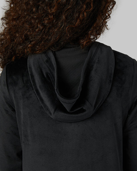 WOMEN'S SOFT VELOUR HOODED FULL-ZIP
