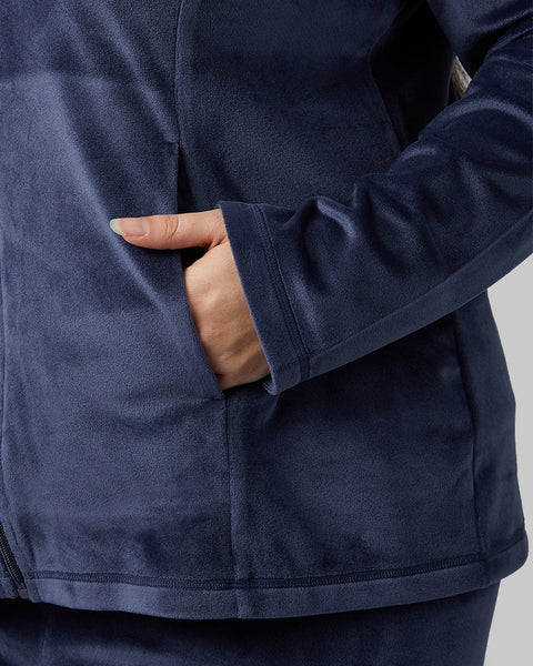 WOMEN'S SOFT VELOUR HOODED FULL-ZIP