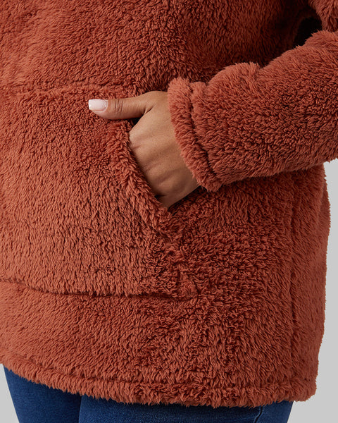 WOMEN'S SOFT SHERPA PULLOVER HOODIE