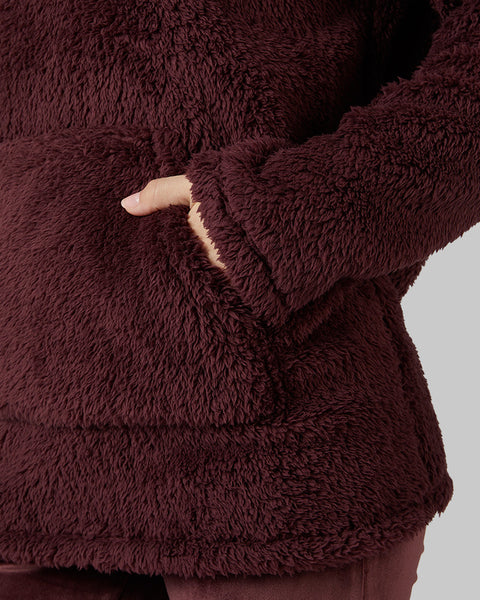 WOMEN'S SOFT SHERPA PULLOVER HOODIE