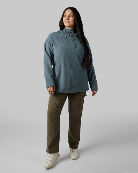 WOMEN'S SHORTHAIR SHERPA PULLOVER HOODIE