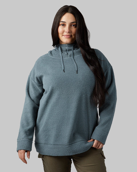 WOMEN'S SHORTHAIR SHERPA PULLOVER HOODIE