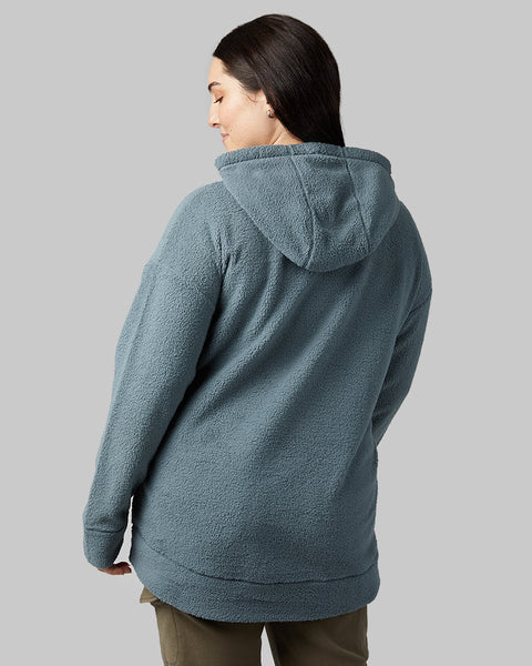 WOMEN'S SHORTHAIR SHERPA PULLOVER HOODIE