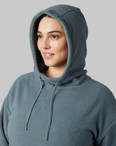 WOMEN'S SHORTHAIR SHERPA PULLOVER HOODIE