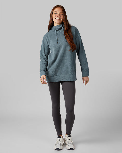 WOMEN'S SHORTHAIR SHERPA PULLOVER HOODIE