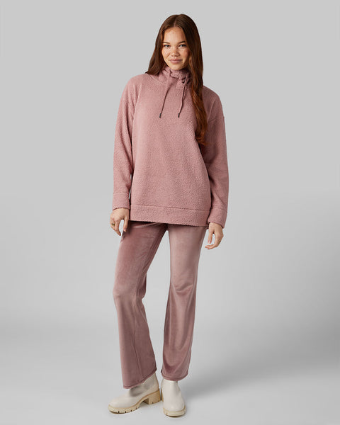 WOMEN'S SHORTHAIR SHERPA PULLOVER HOODIE