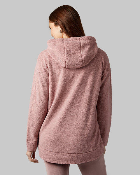WOMEN'S SHORTHAIR SHERPA PULLOVER HOODIE