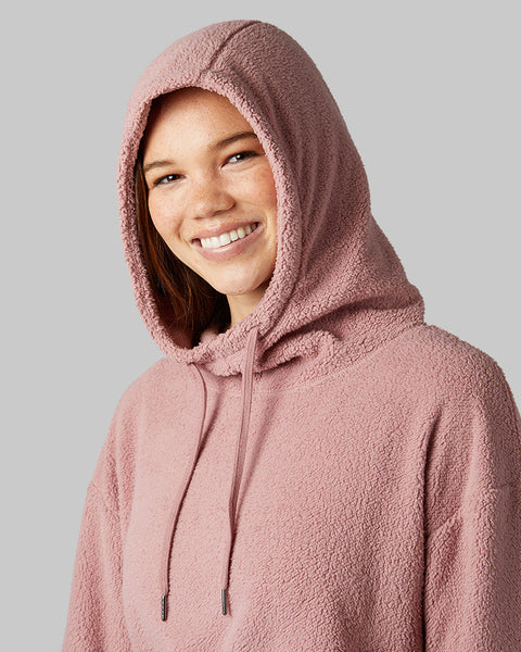 WOMEN'S SHORTHAIR SHERPA PULLOVER HOODIE