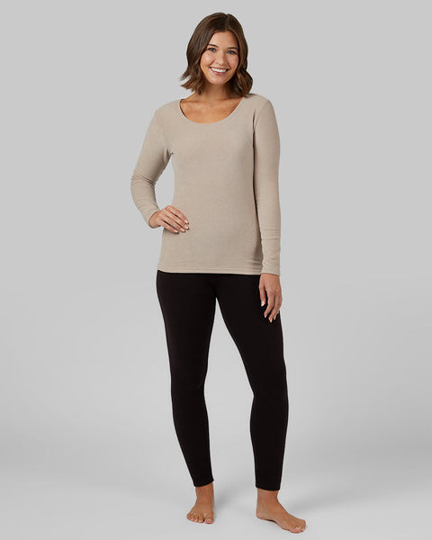 WOMEN'S HEAVYWEIGHT FLEECE BASELAYER SCOOP TOP