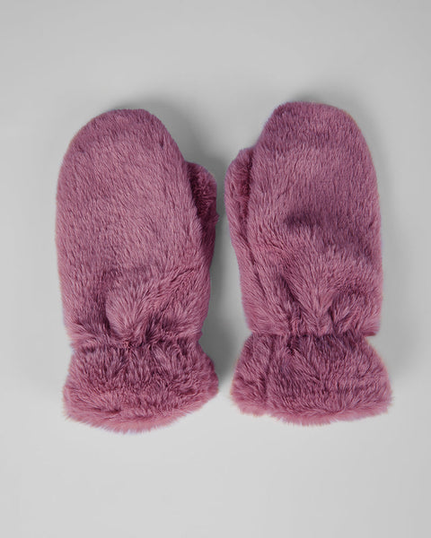 WOMEN'S PLUSH FUR MITTENS