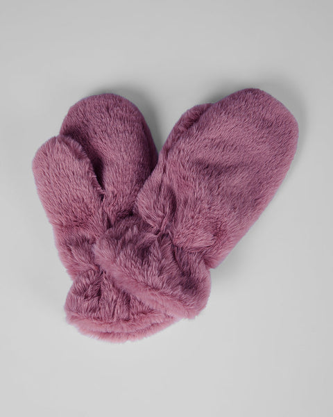 WOMEN'S PLUSH FUR MITTENS