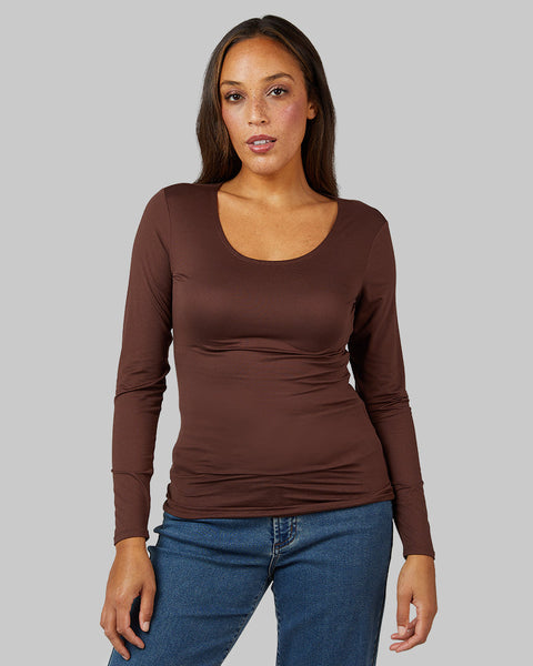 WOMEN'S LIGHTWEIGHT BASELAYER SCOOP TOP