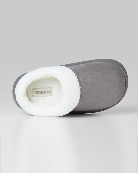 WOMEN'S SHERPA-LINED FAUX SUEDE SLIPPERS