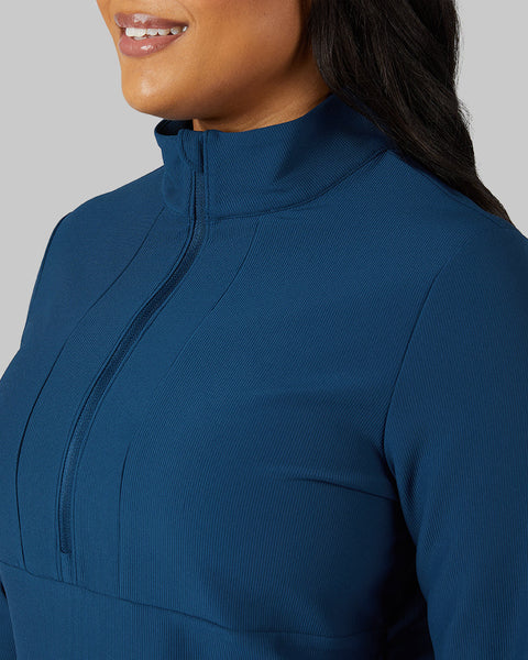 WOMEN'S ACTIVE RIB ½ ZIP TOP