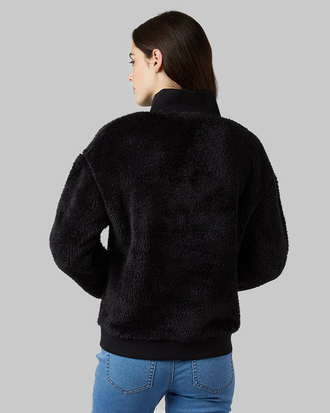 WOMEN'S FLUFFY SHERPA 1/4 ZIP TOP