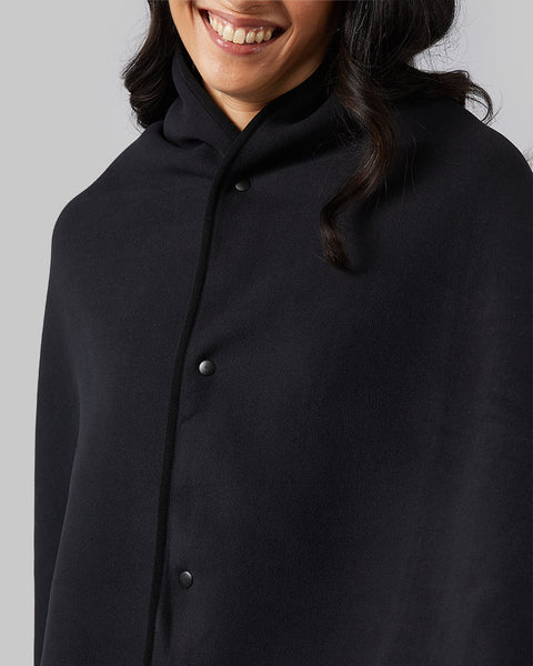 WOMEN'S FLEECE-LINED SHERPA WEARABLE BLANKET