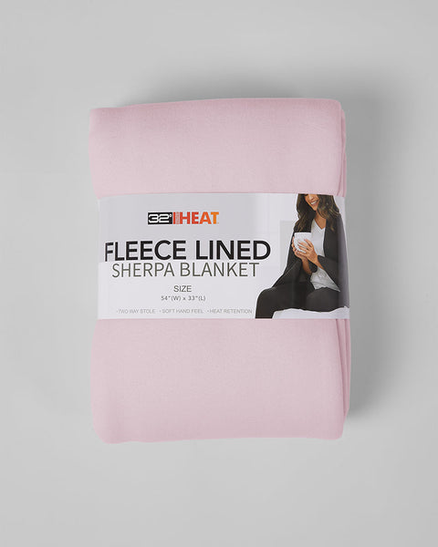 WOMEN'S FLEECE-LINED SHERPA WEARABLE BLANKET
