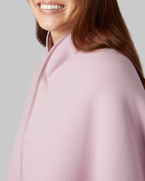 WOMEN'S FLEECE-LINED SHERPA WEARABLE BLANKET